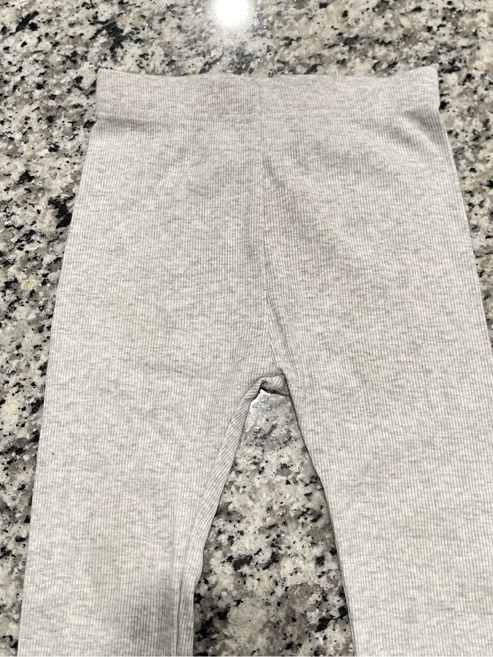 Old Navy Toddlers' Light Gray Ribbed Pajama Set - Short Sleeve Top & Pants